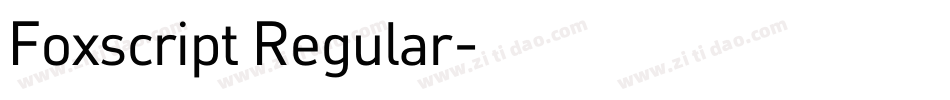 Foxscript Regular字体转换